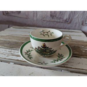 Spode Christmas tree saucer cup mug‎ s3324